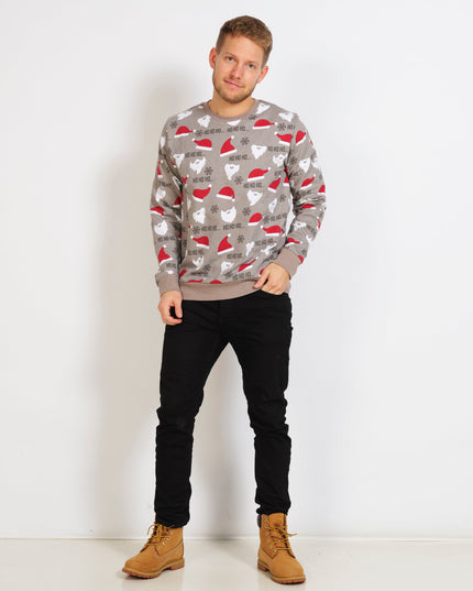 Gray Christmas Pajama Set for Men - Family Favorite