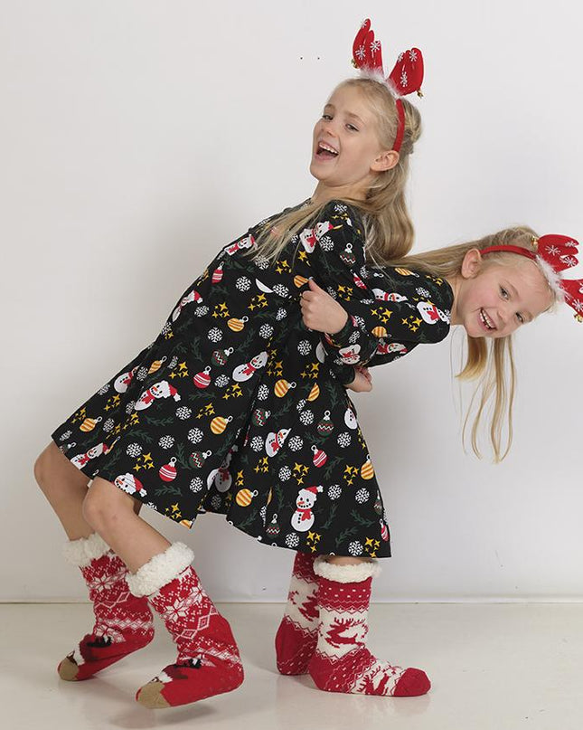 Black Snowman Christmas Dress for Kids - Bestsellers