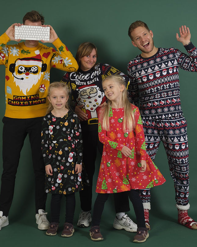 Red Christmas Tree Dress for Kids