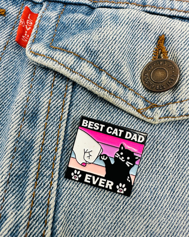 Brooch - Best Cat Dad Ever | Family Pajama Accessories