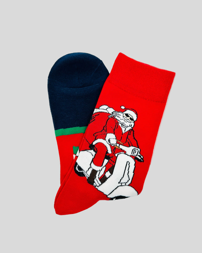 Socks - Biker Santa - Fun Christmas Accessory