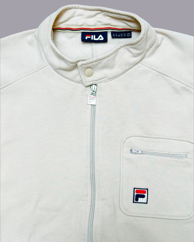 Vintage Fila Beige Sweater | Cozy Christmas Apparel