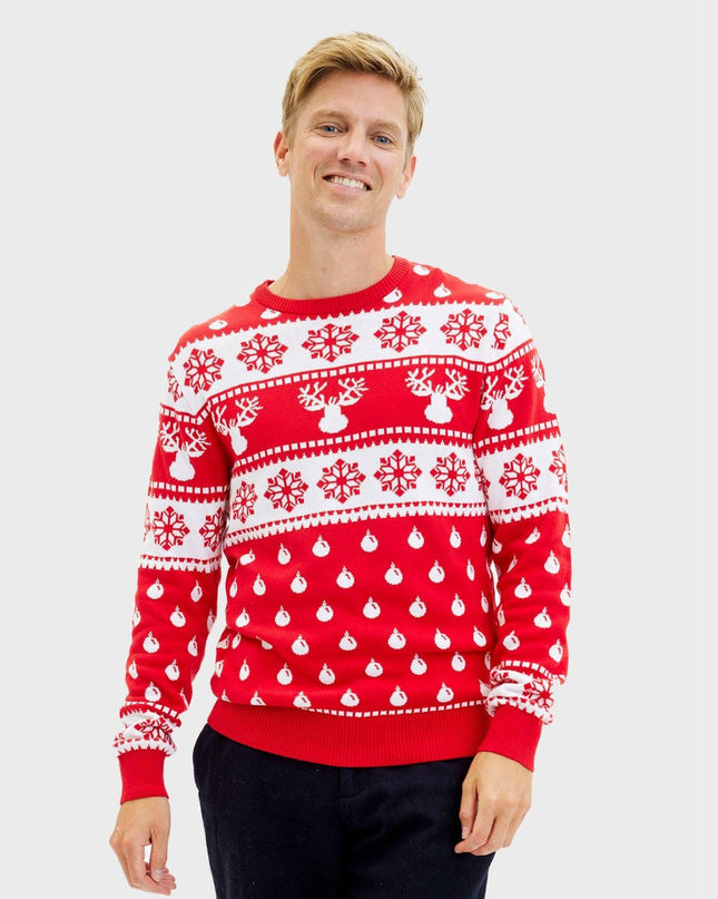 Classic Red Christmas Sweater - Men's