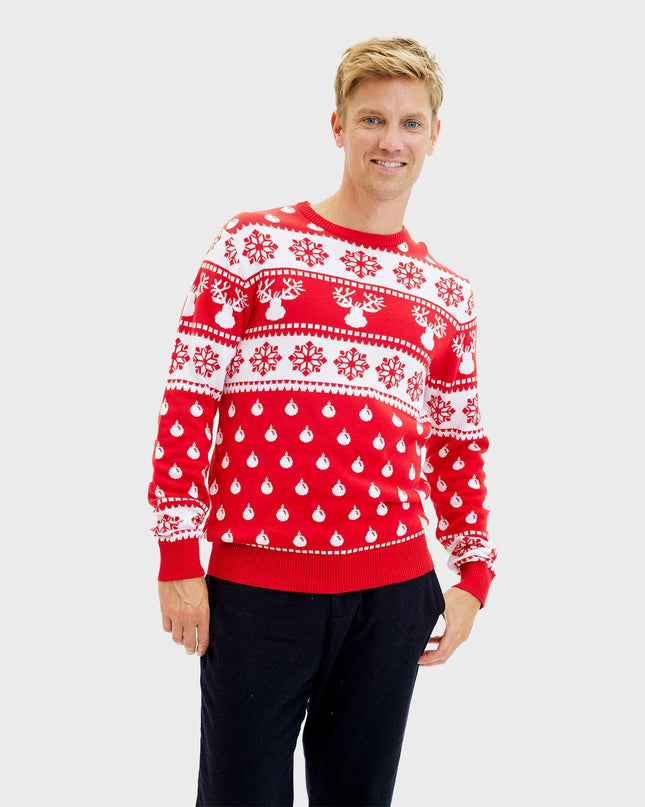 Classic Red Christmas Sweater - Men's