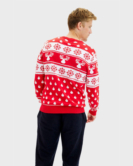 Classic Red Christmas Sweater - Men's