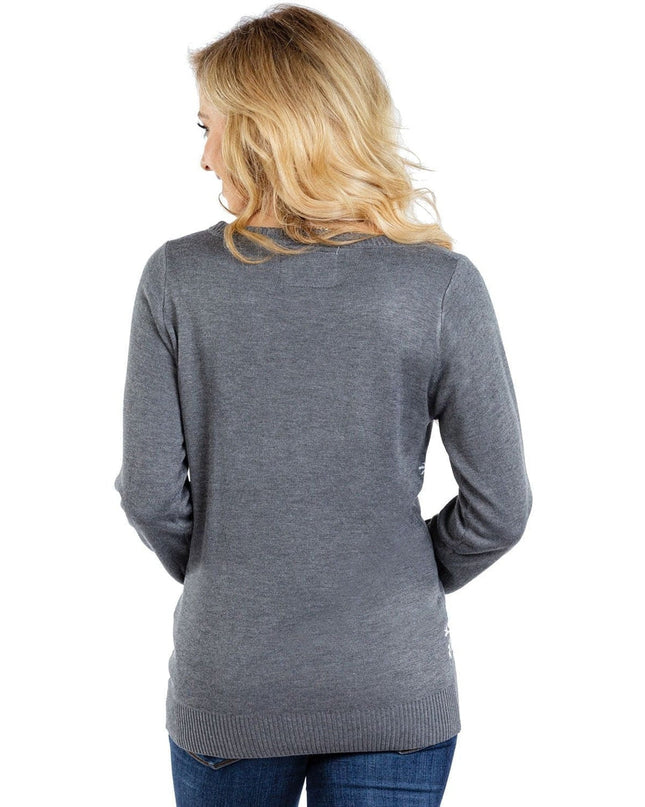 Women's Red Nose Santa Ugly Christmas Sweater