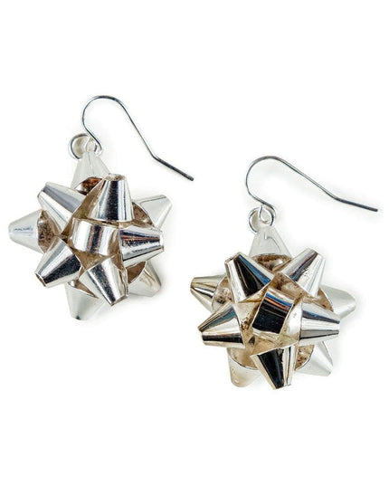 Sølv gavebue øreringe