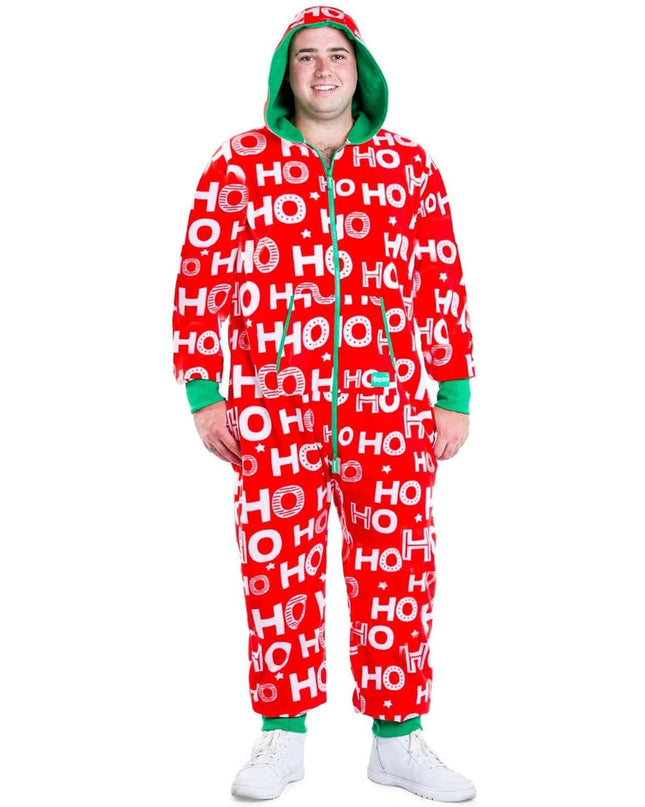 Men's Ho Ho Ho Big and Tall Jumpsuit
