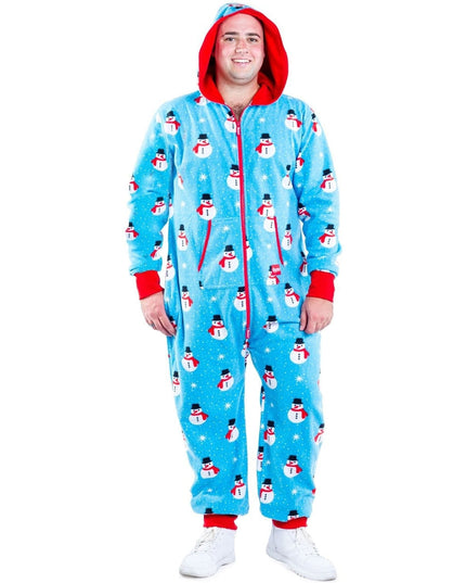 Men's Snowman is an Island Big and Tall Jumpsuit