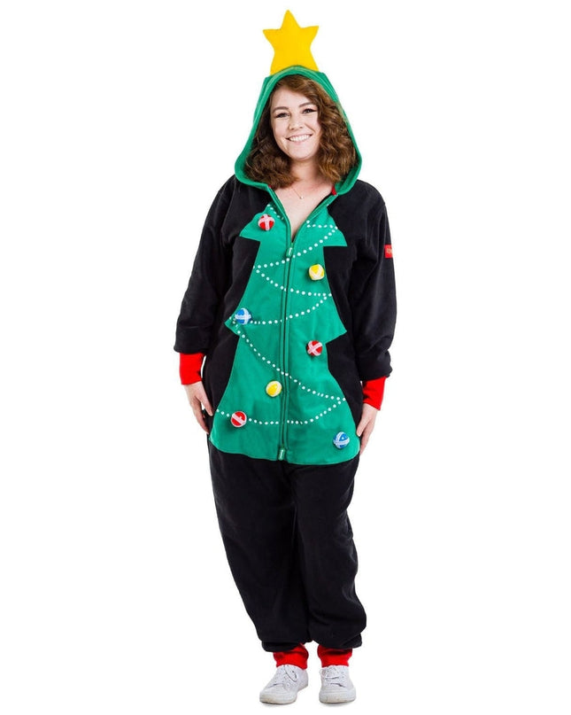 Women's Christmas Tree Toss Game Plus Size Jumpsuit