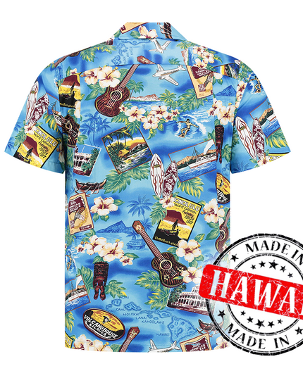 Fiesta en Hawaii Camisa Hawaiana para Hombres