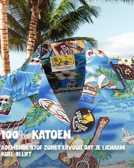 Fiesta en Hawaii Camisa Hawaiana para Hombres