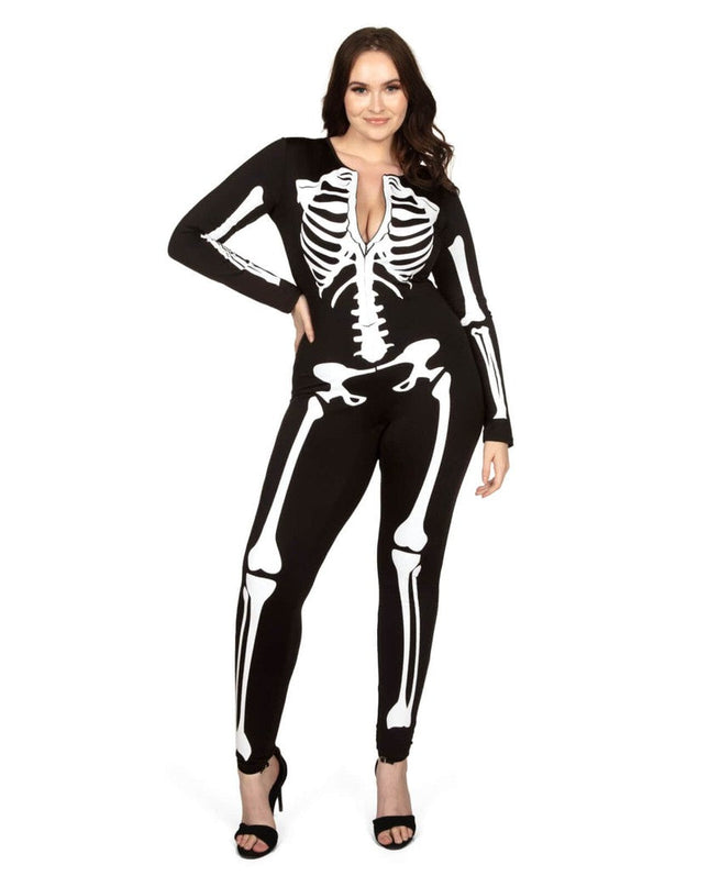 Skeleton Plus Size Bodysuit Costume