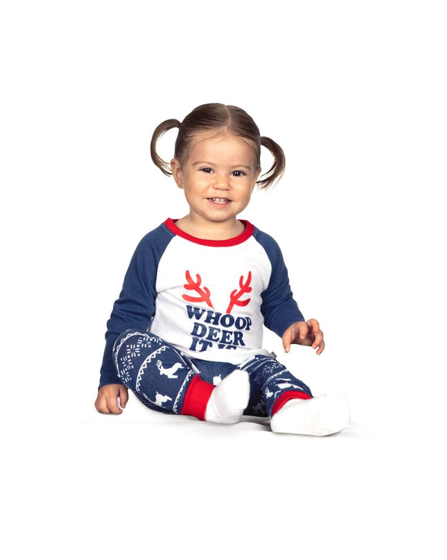 Baby Pig's Whoop Deer It Is Crew Neck Pyjamas Sæt