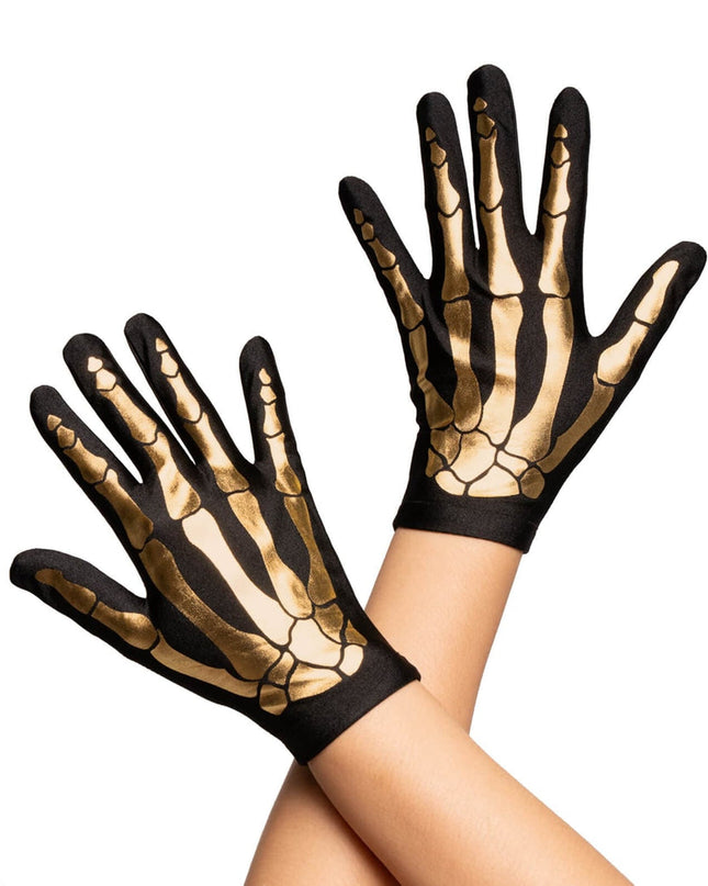 Gold Skeleton Gloves