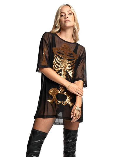 Guld Skelet Finger Armbånd