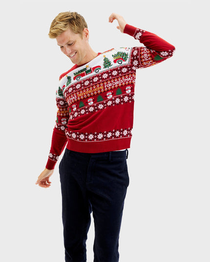 Suéter Volviendo a Casa por Navidad para Hombres