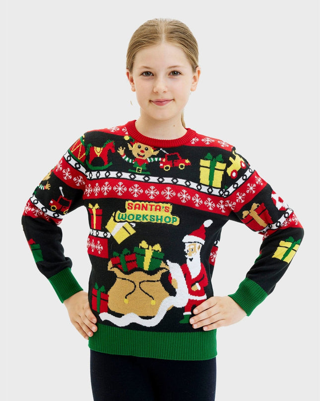 Santa's Workshop Christmas Sweater - Kids