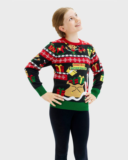 Santa's Workshop Christmas Sweater - Kids