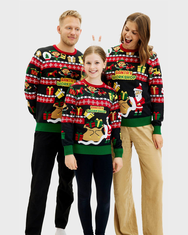 Santa's Workshop Christmas Sweater - Kids