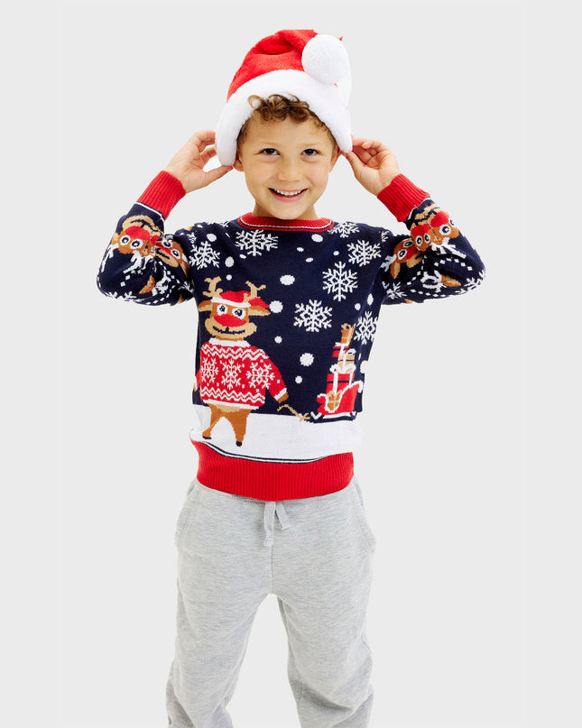 Kids' Christmas Sweater - Bringing Christmas Gifts