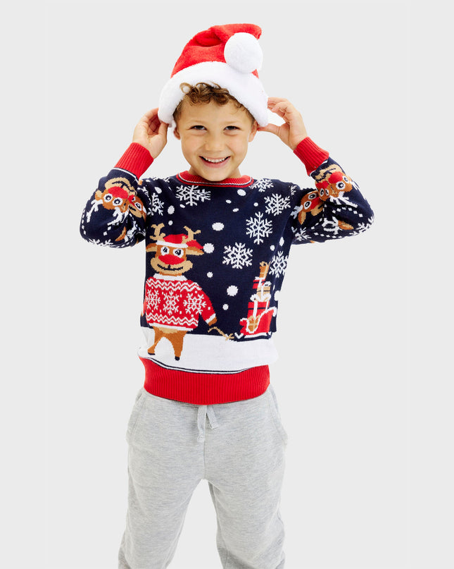 Kids' Christmas Sweater - Bringing Christmas Gifts