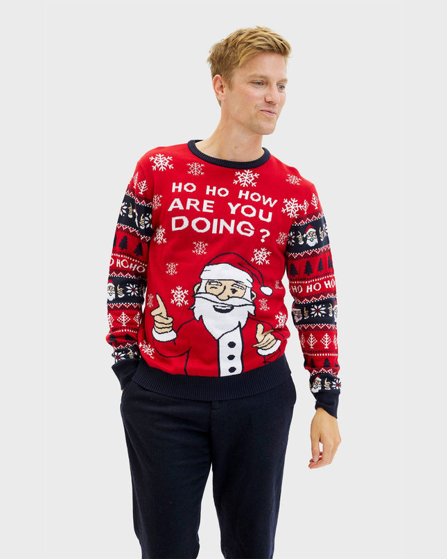Ho Ho How You Doin' Christmas Sweater - Men