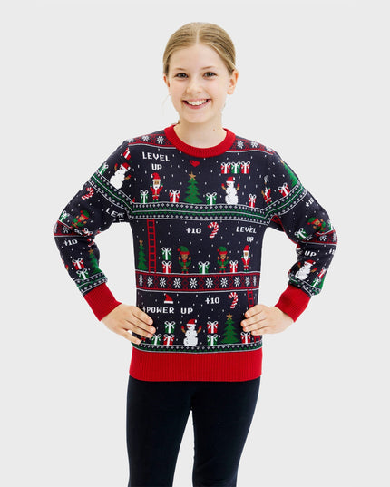Vintage Gamer Christmas Sweater - Kids