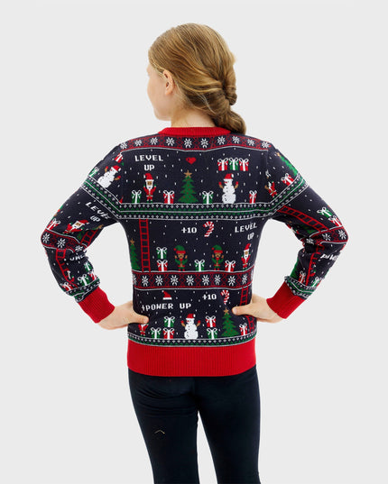 Vintage Gamer Christmas Sweater - Kids