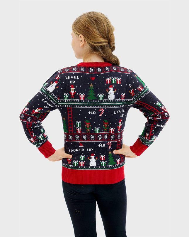 Vintage Gamer Christmas Sweater - Kids