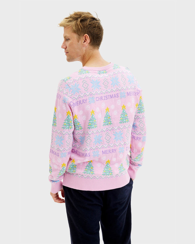 Pink Christmas Sweater for Men