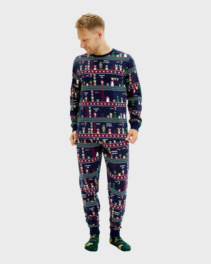 Vintage Gamer Christmas Pajamas for Men