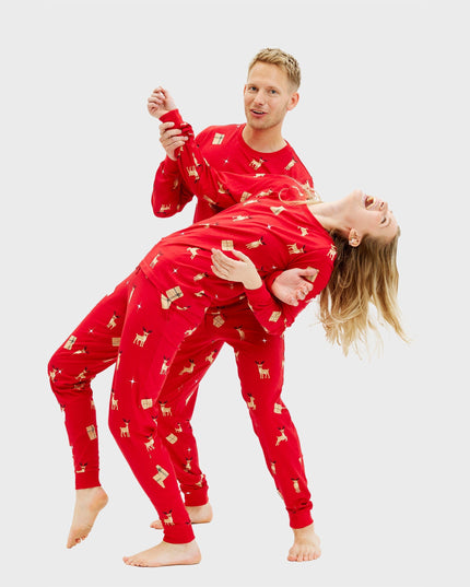 Elegant Red Christmas Pajamas - Women