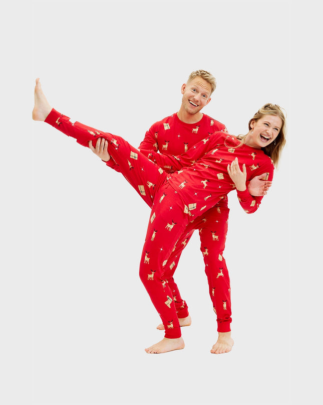 Elegant Red Christmas Pajamas for Men