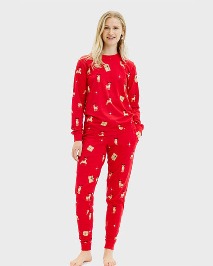 Elegant Red Christmas Pajamas - Women