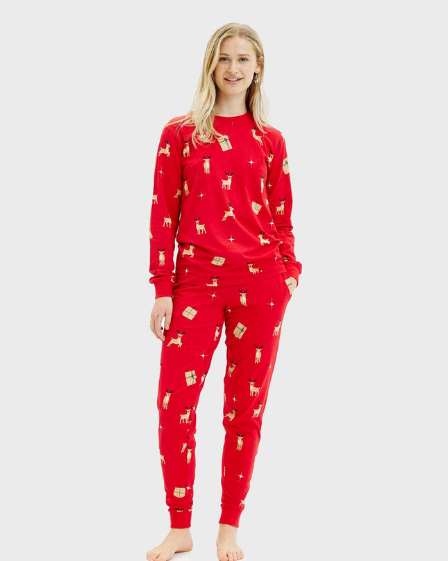 Elegant Red Christmas Pajamas - Women