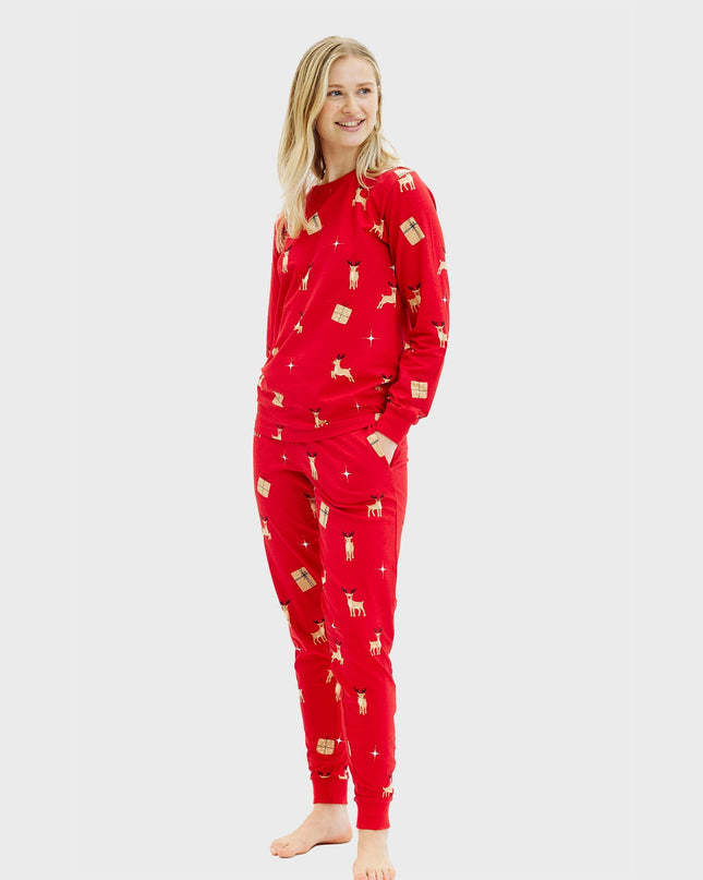 Elegant Red Christmas Pajamas - Women