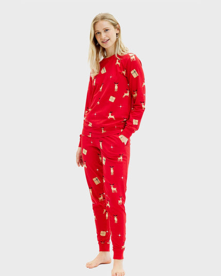 Elegant Red Christmas Pajamas - Women