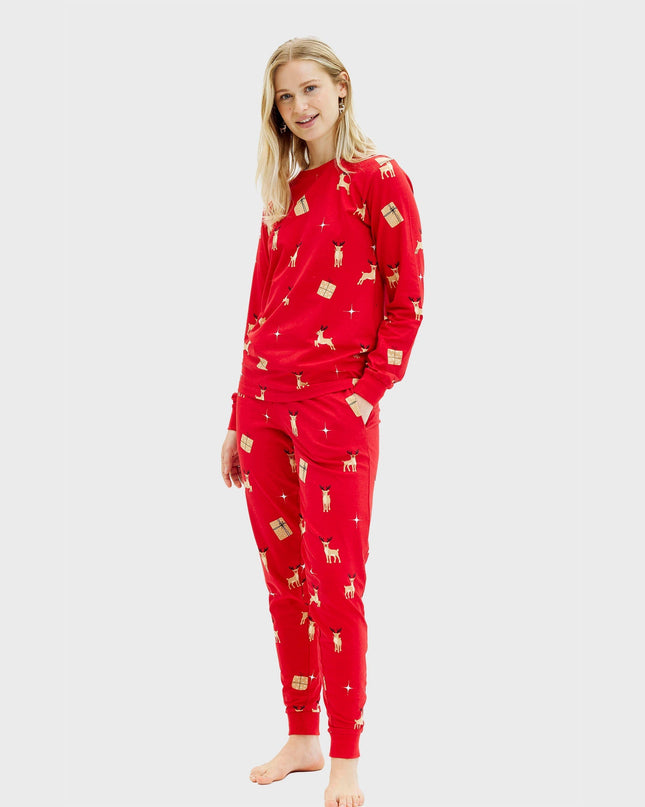 Elegant Red Christmas Pajamas - Women