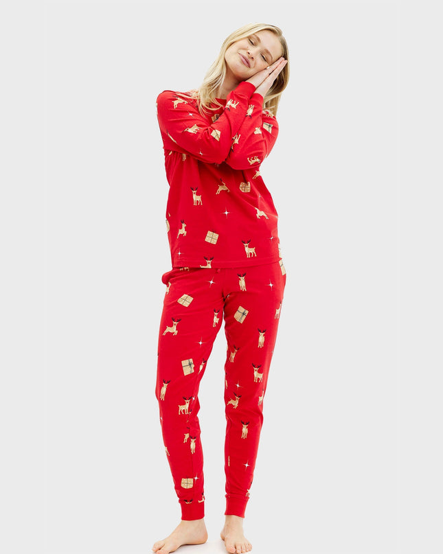 Elegant Red Christmas Pajamas - Women