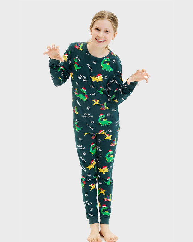 Dino Christmas Pajamas for Kids - Family Holiday Fun