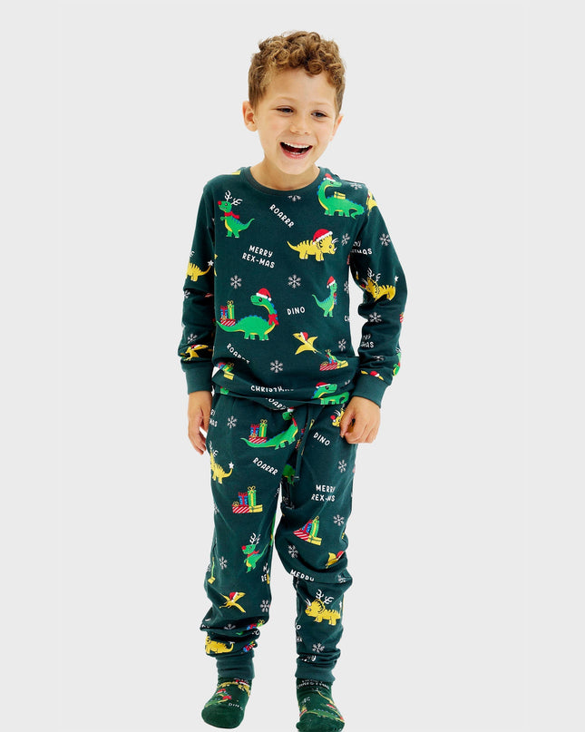 Dino Christmas Pajamas for Kids - Family Holiday Fun