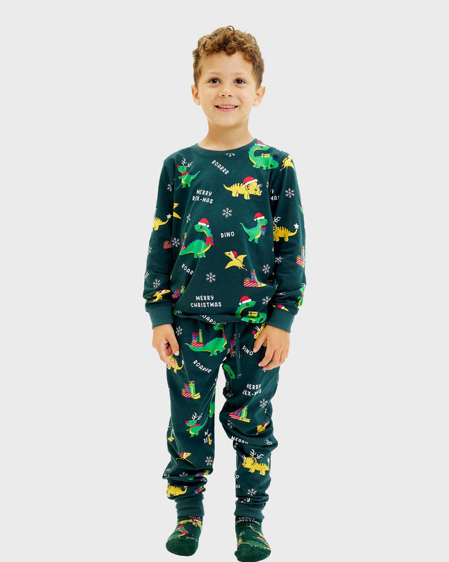 Dino Christmas Pajamas for Kids - Family Holiday Fun