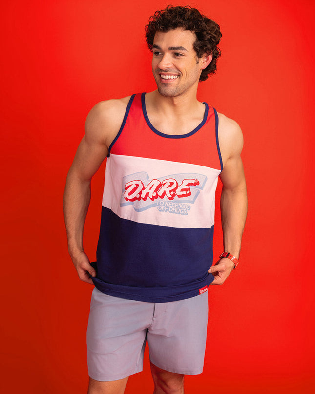 Men's Declaration of DARE Tank Top (Blue)