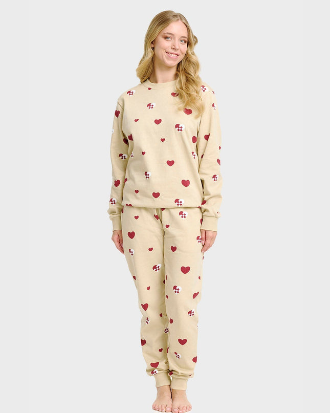 Christmas Heart Sweatset for Women - Cozy Family Outfit