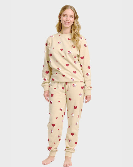 Christmas Heart Sweatset for Women - Cozy Family Outfit