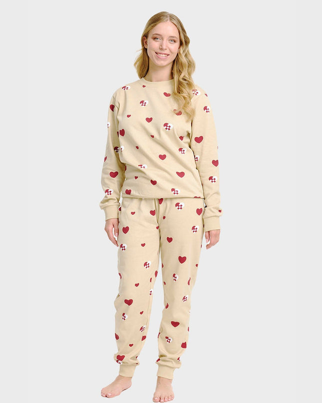 Christmas Heart Sweatset for Women - Cozy Family Outfit