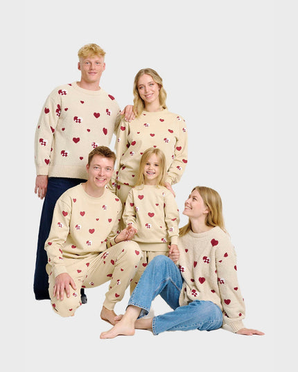 Jule Hjerte Sweatset til Mænd - Behageligt Juleoutfit