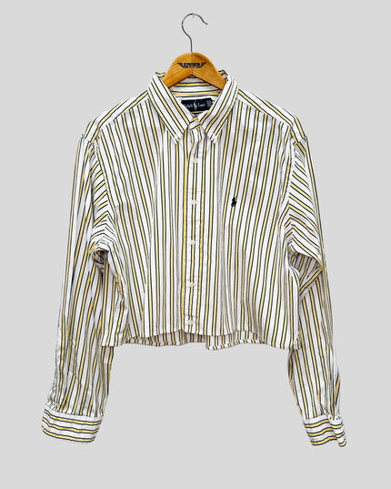 Vintage Reworked Shirt - Striped Crop I