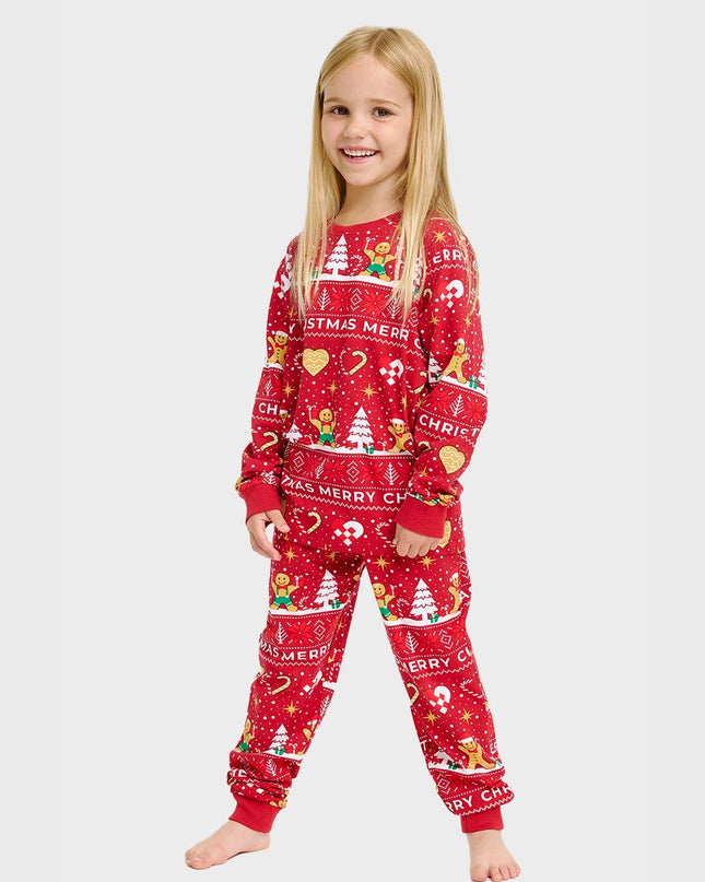 Red Christmas Cookie Pajamas for Kids